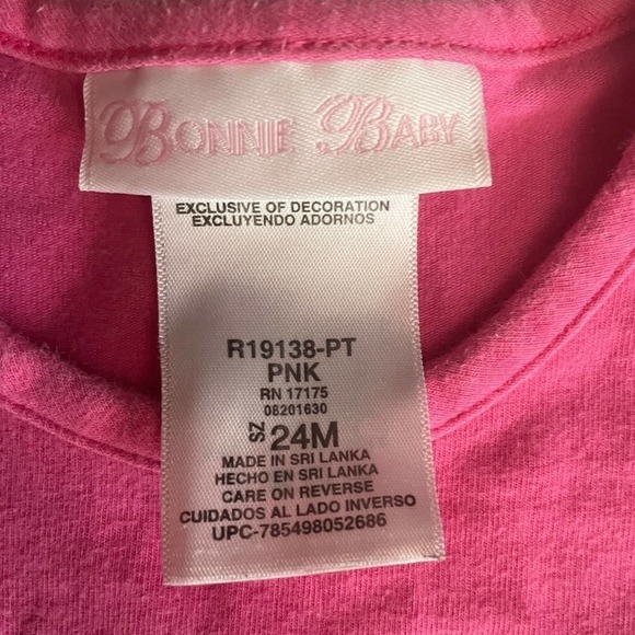 BONNIE Baby Pink Heart Matching Set Size 24 Months - Picture 5 of 5
